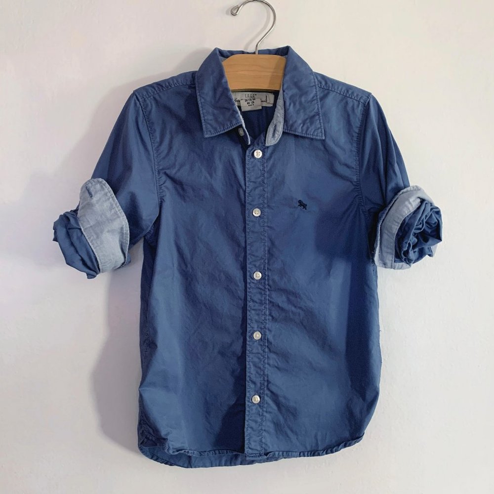 SOLD: H&M Boys Slate L/S Button Down Shirt, 7-8Y